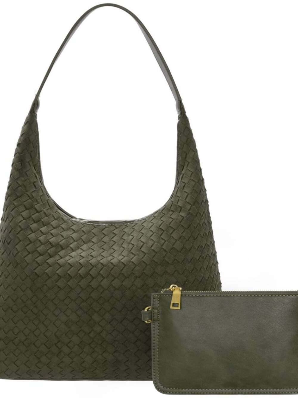 Woven Suede Shoulder Bag for Women Suede Woven Hobo Bag Women Braided Leather